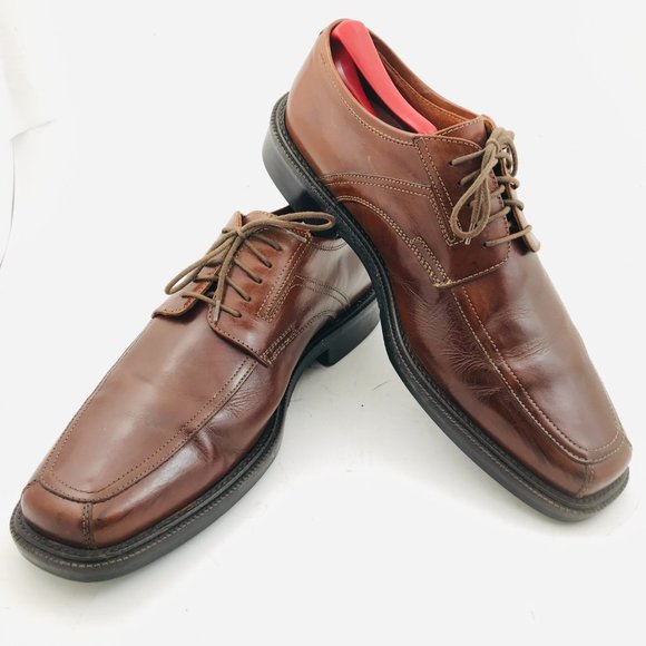 Johnston & Murphy Made In Italy Beautiful Brown Leather Men's Shoe Size 9.5M - Picture 7 of 11